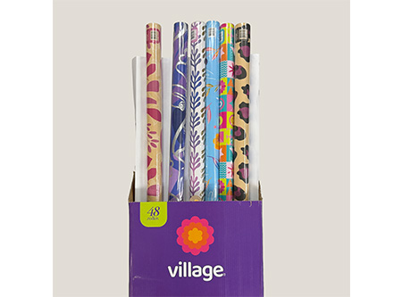  PAPEL REGALO 48 ROLL. X 2 PLIEGOS 6 DIS. FEMENINO 