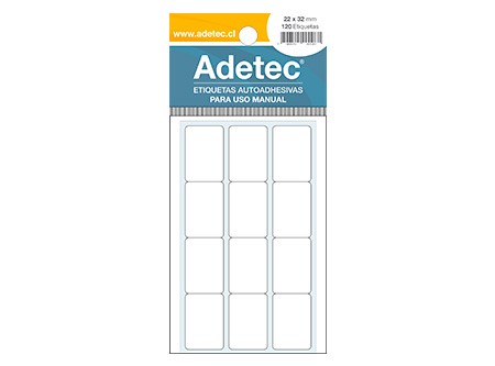  ETIQUETA ADH.22X32 X 12 ETIQ X HOJA ADETEC 