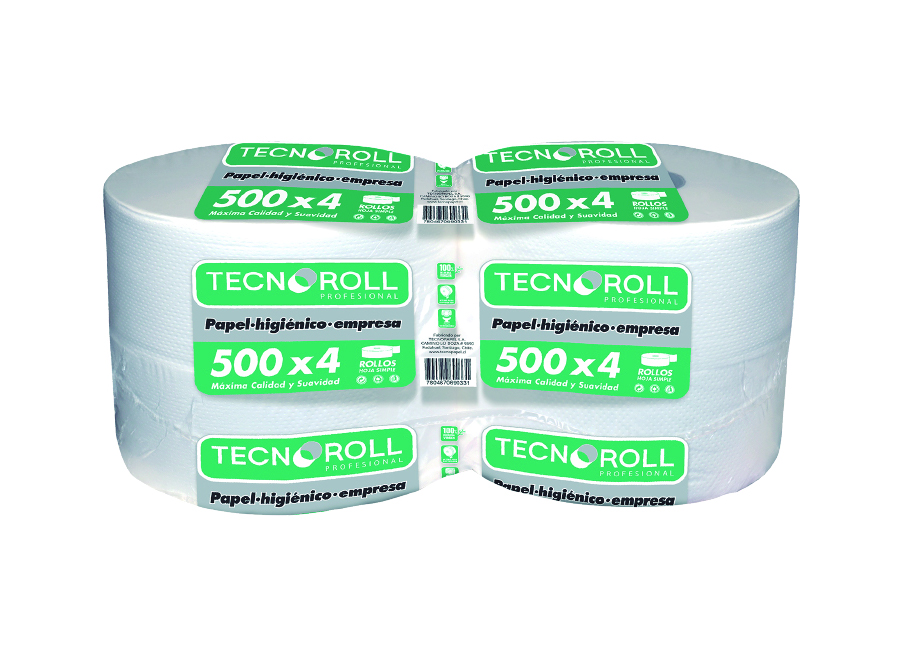  PAPEL HIG.  4 ROLLOS 500 MT. H/S TECNOROLL 