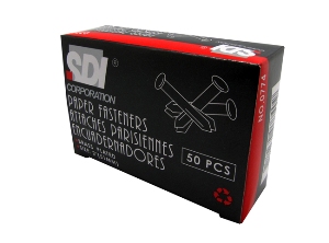  BROCHES METALICOS DORADOS 51MM X 50 UN SDI 