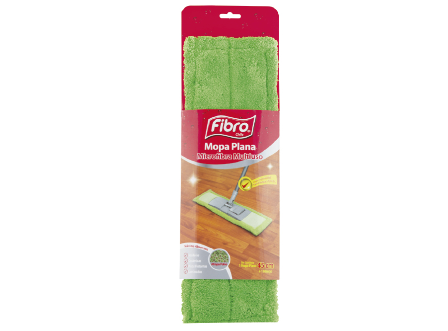  MOPA PLANA 45 CM FIBRO REPTO. MICROFIBRA 