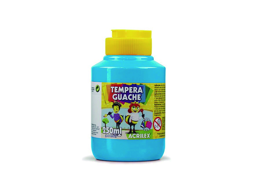  TEMPERA 250 CC.CELESTE ACRILEX 