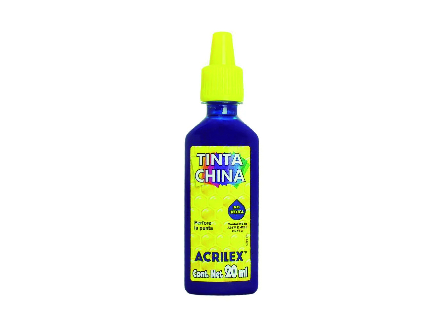  TINTA CHINA 20 ML. ACRILEX AZUL 