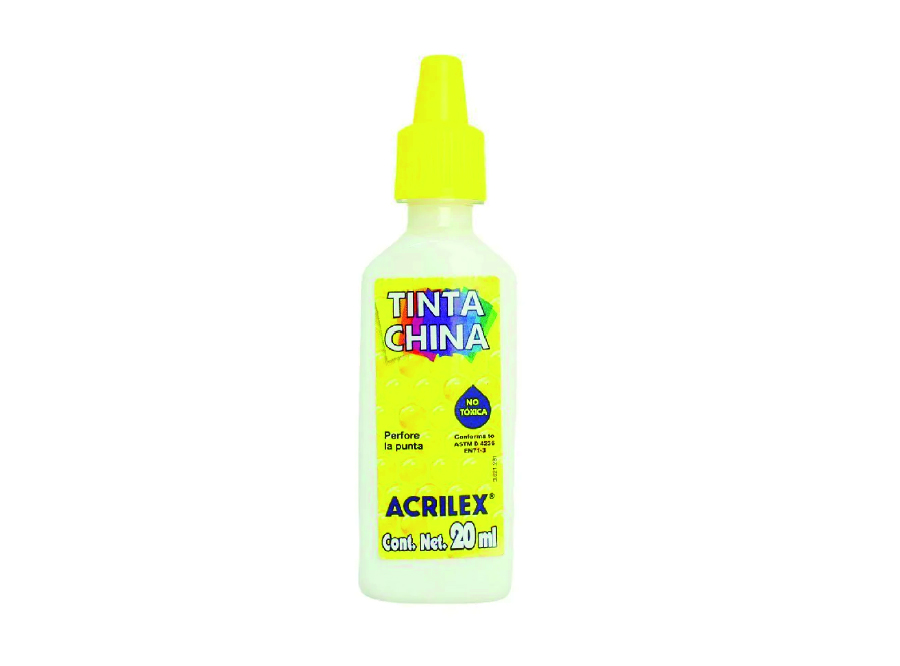  TINTA CHINA 20 ML. ACRILEX BLANCA 