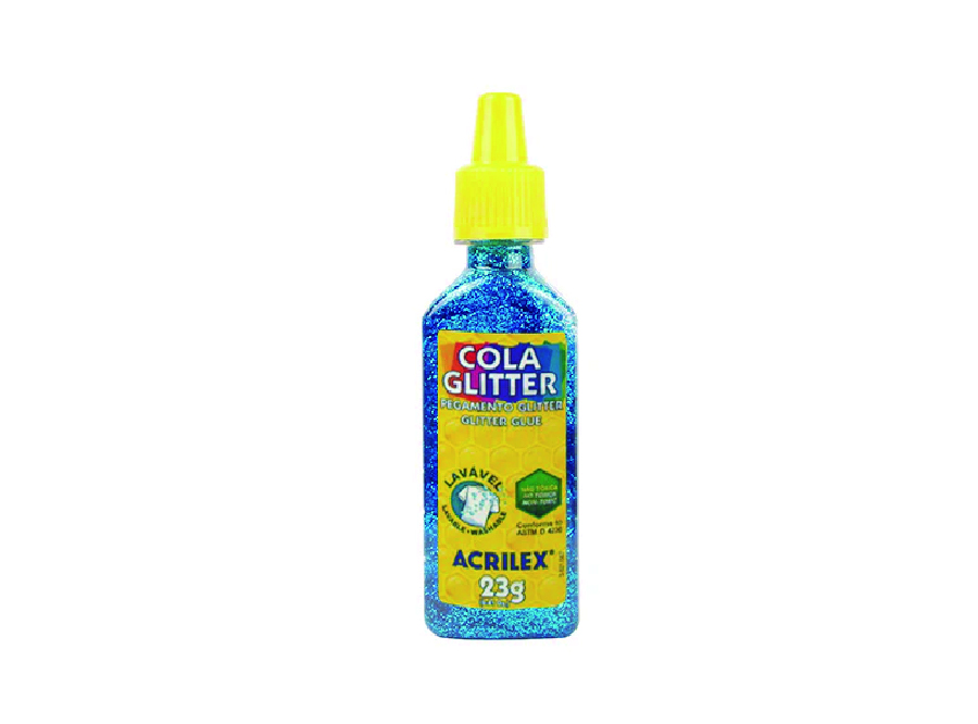  ESP.ADHESIVO GLITTER ACRILEX AZUL 23 GR 