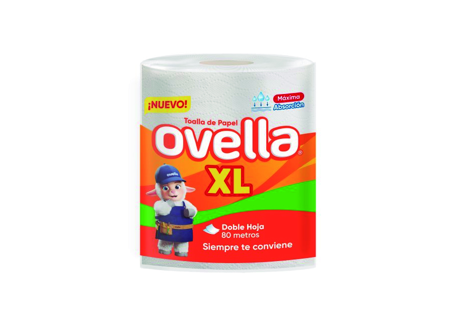  TOALLA PAPEL  1 ROLL. 80 MT. OVELLA XL D/H 