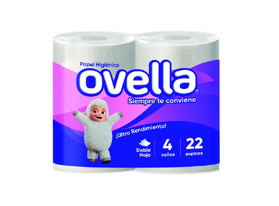  PAPEL HIG.  4 ROLLOS  22 MT. H/D OVELLA 