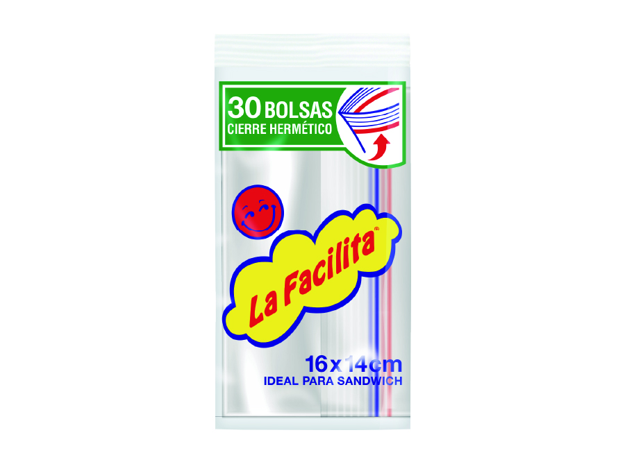  BOLSA HERMETICA PQ�A FACILITA X 30UN 16X14CM 