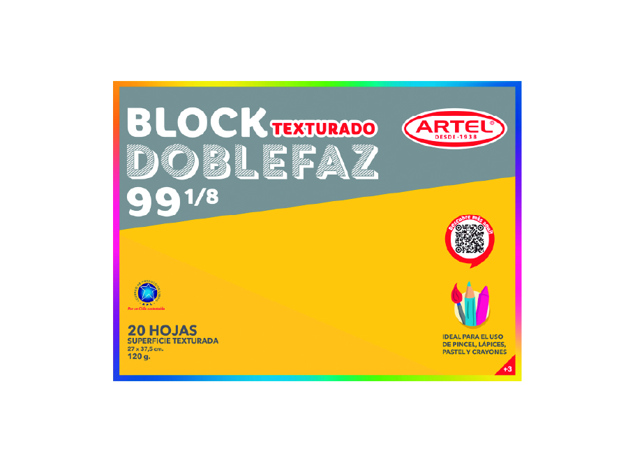  BLOCK DIBUJO  99 1/8 20 HJ ARTEL DOBLE FAZ 