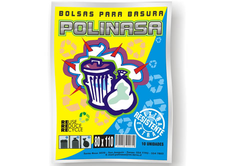  BOLSA BASURA   80 X 110 PTE X 10 POLINASA 