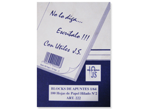  BLOCK APUNTES 1/64 BLANCO JS 