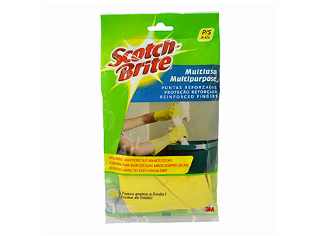  GUANTE LATEX PEQUENO AMARILLO S 3M SCOTCH BRITE** 