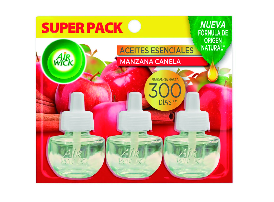  AMBIENTAL AIRWICK ELECT. RPTO MANZ/CANELA X 3 UN. 
