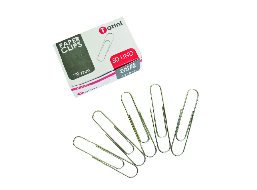  CLIPS METALICO PTA REDONDA  78MM X 50 UN TORINI 