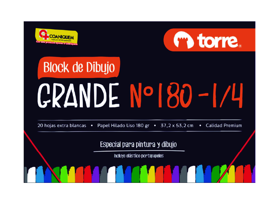  BLOCK DIBUJO 180 1/4 20 HJ TORRE IMAGIA 