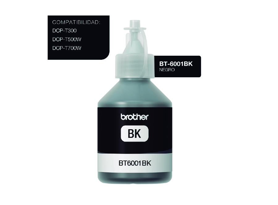  BOTELLA BROTHER BT6001-BK DCP-T300/T500/T700 6000P 