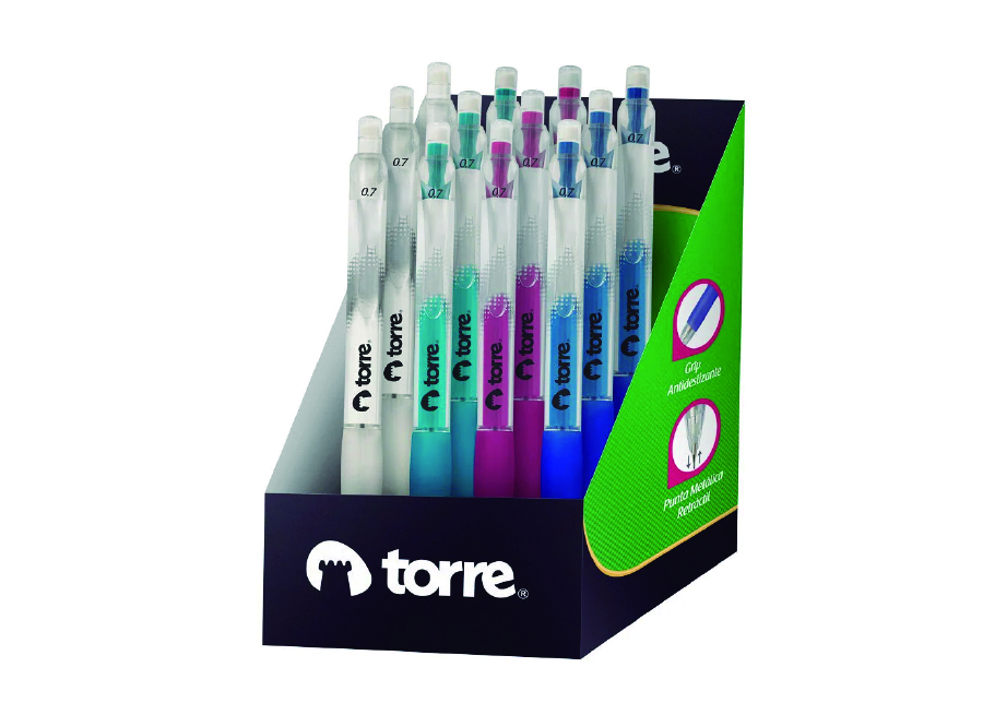  PORTAMINA 0.7MM TORRE COL.SURTIDOS 