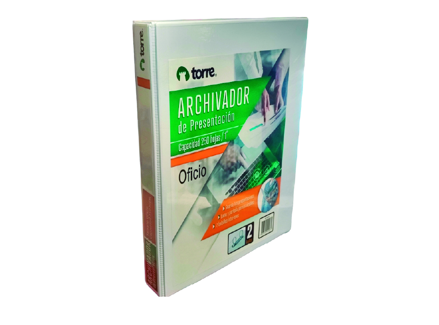  ARCHIVADOR OFICIO C/PRES.BLANCO 2 AROS 1.0 TORRE 
