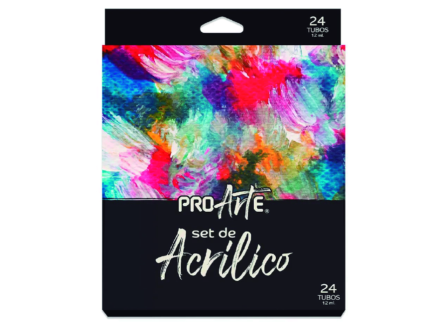  PINTURA ACRILICA  12 CC ESTUCHE X 24 COL.PROARTE 
