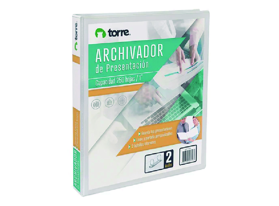  ARCHIVADOR A-4 C/PRE.2 AROS 1.0 BLANCO TORRE 