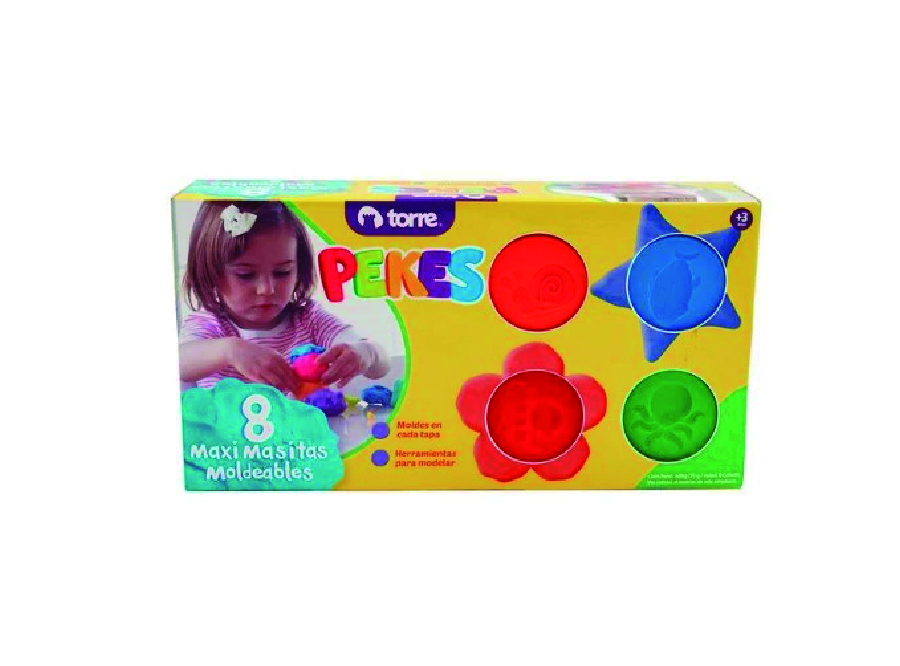  MASA P/MODELAR 60 GR DP X 8 COLORES PEKES TORRE 