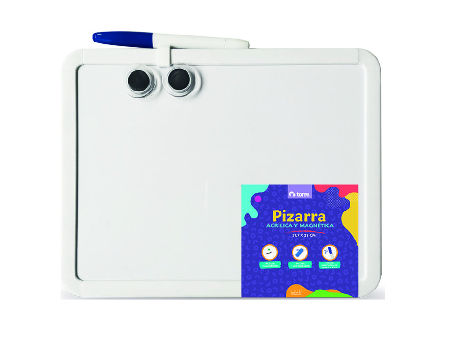  PIZARRA MAGNETICA 28 X 21.7 CM TORRE+PLUMON+IMAN 