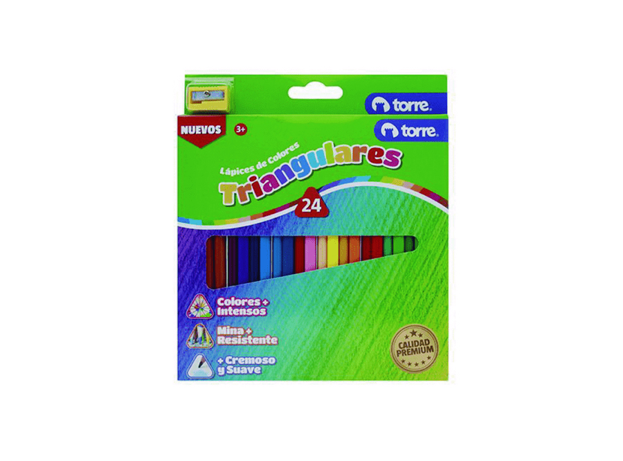  LAPIZ COLOR 24UN. LARGO HEXA.TORRE 