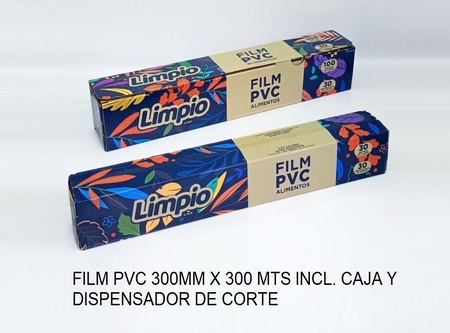  FILM PLASTICO ALIMENTO 30 CM X 300 MT CJA/CORTANTE 