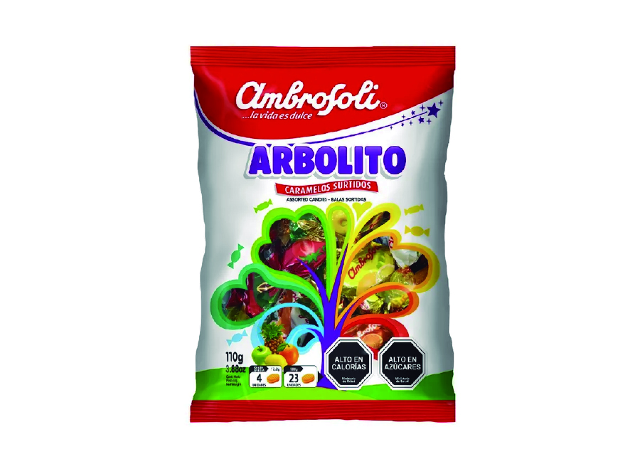  CONFITE CARAMELO ARBOLITO 110 GR  AMBROSOLI 