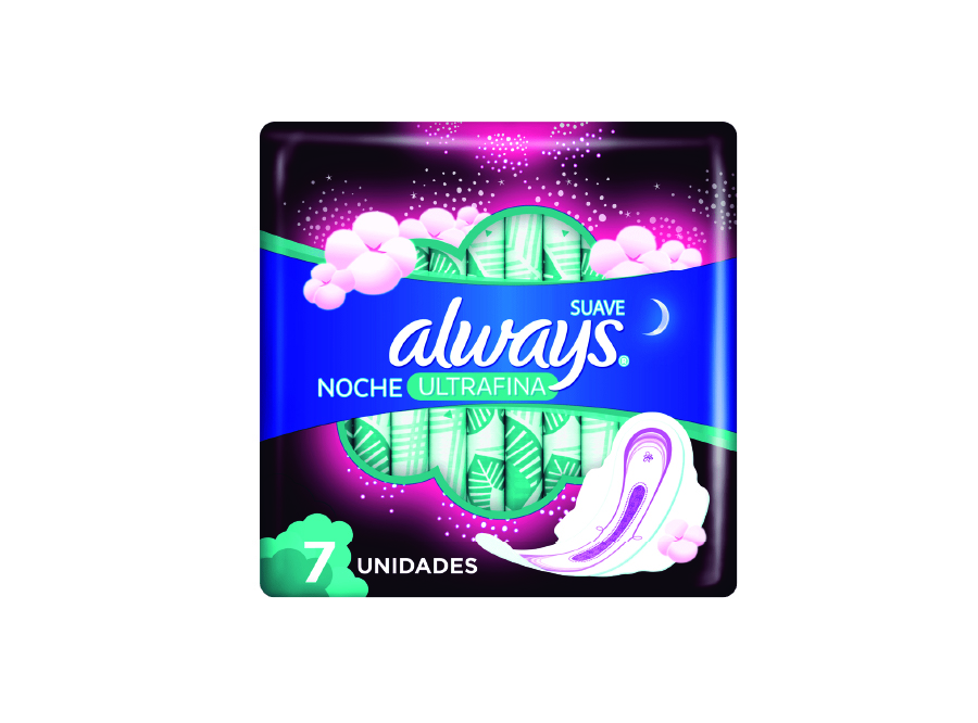  TOALLA HIG. ALWAYS SUAVE GEL NOCTURNA X 7 UN 