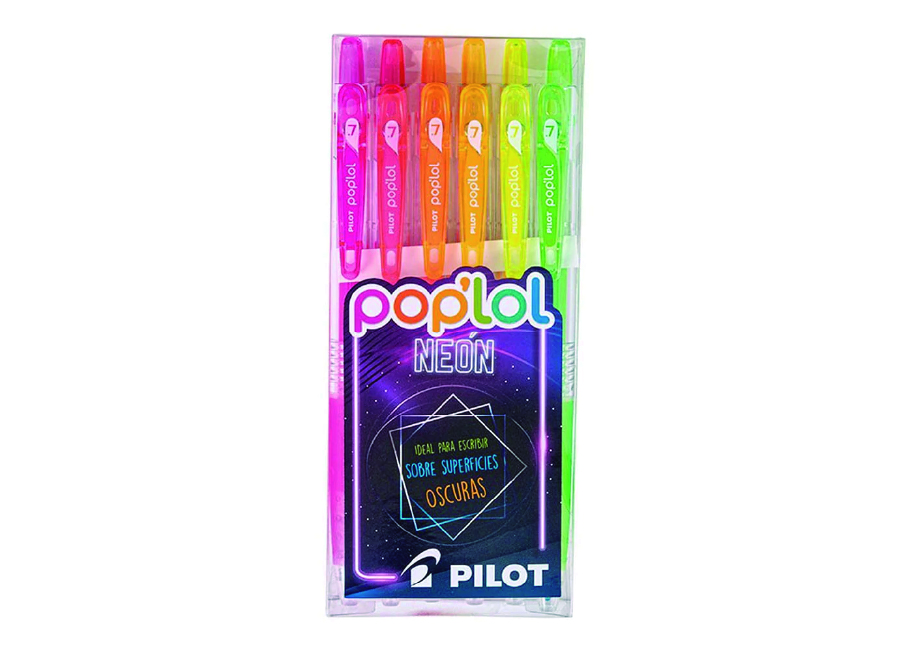  BOLIGRAFO GEL 0.7 NEON POP LOL X 6UN PILOT 