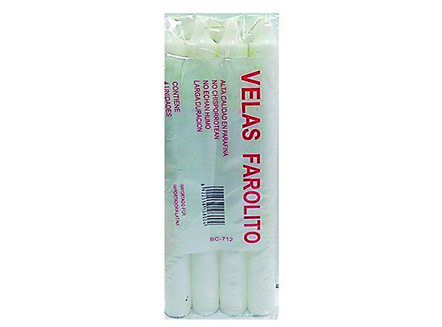  VELA 140 GR PQ X 4 UN FAROLITO 