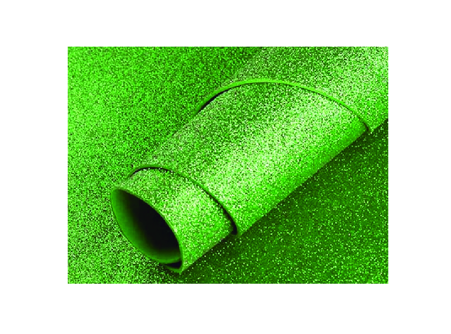 GOMA EVA 30X20 X 10 UN 2MM C/GLITTER VERDE CLAR HA 