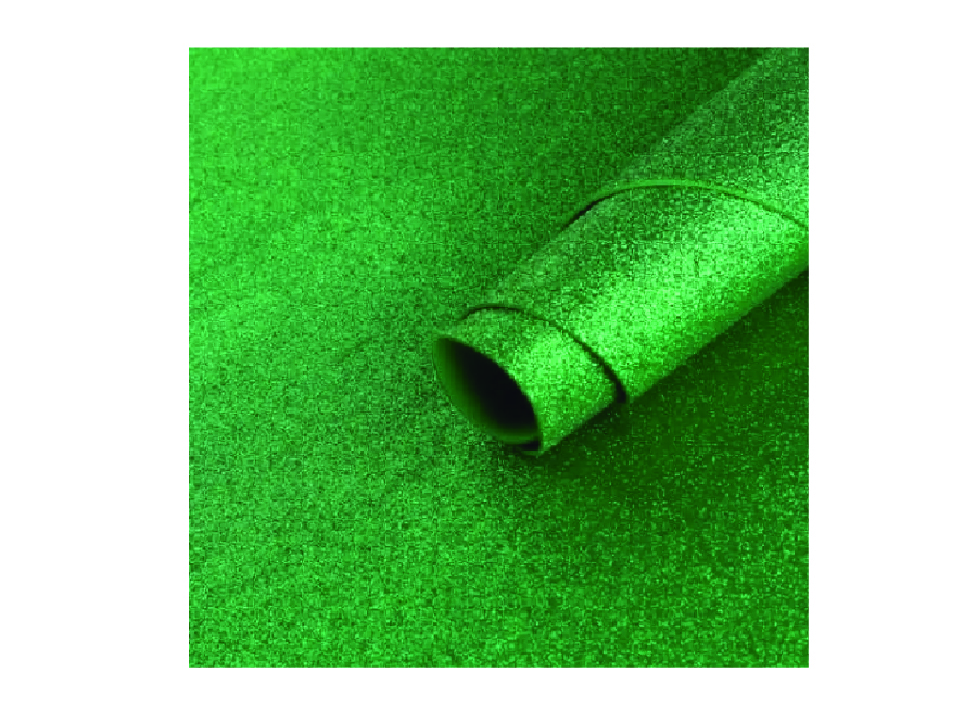  GOMA EVA 30X20 X 10 UN 2MM C/GLITTER VERDE HAND 