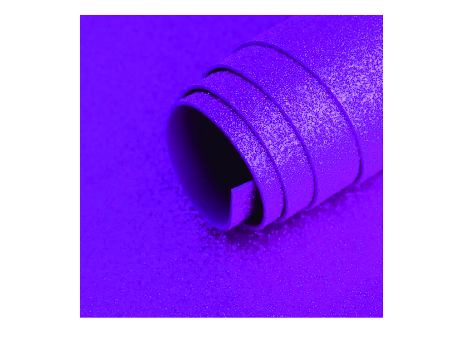  GOMA EVA 30X20 X 10 UN 2MM C/GLITTER VIOLETA HAND 