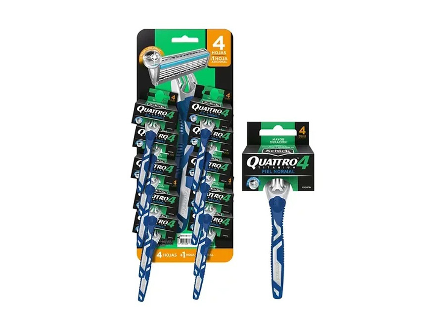  MAQ. AFEITAR 4 HJ DP X 10 UN SCHICK QUATTRO PN HOM 