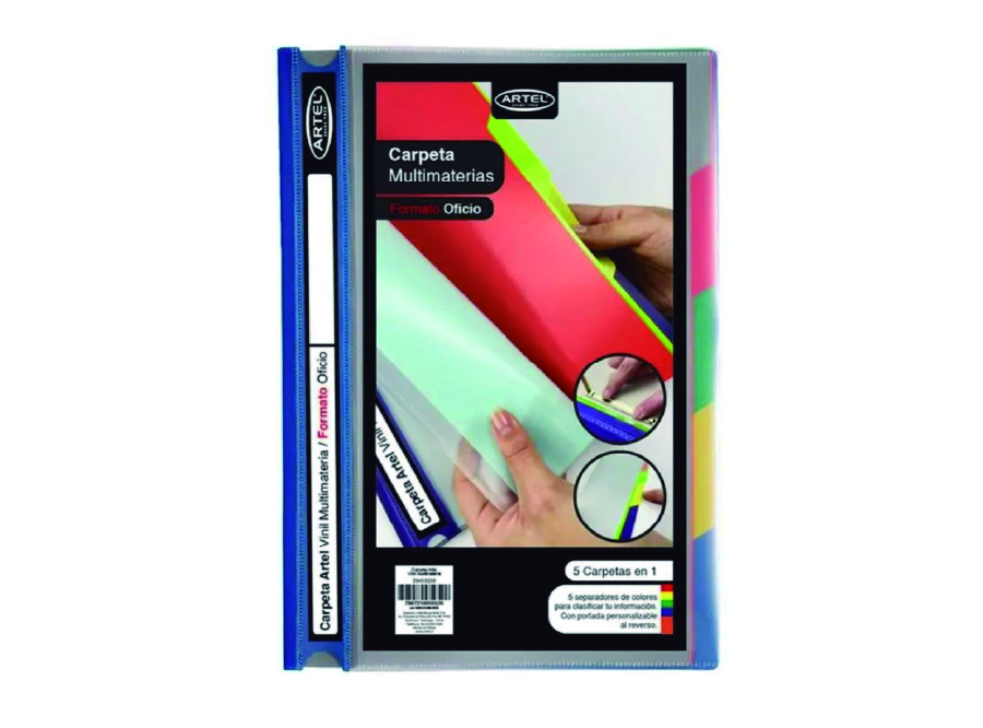  CARPETA VINIL MULTIMATERIA COL.SURT ARTEL 