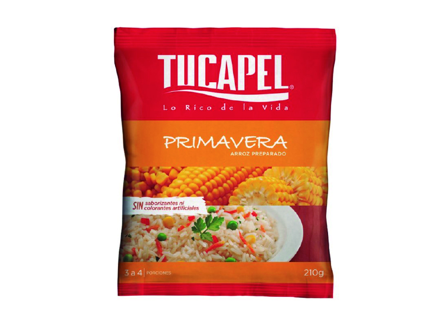  ARROZ PREPARADO PRIMAVERA 210 GR TUCAPEL 