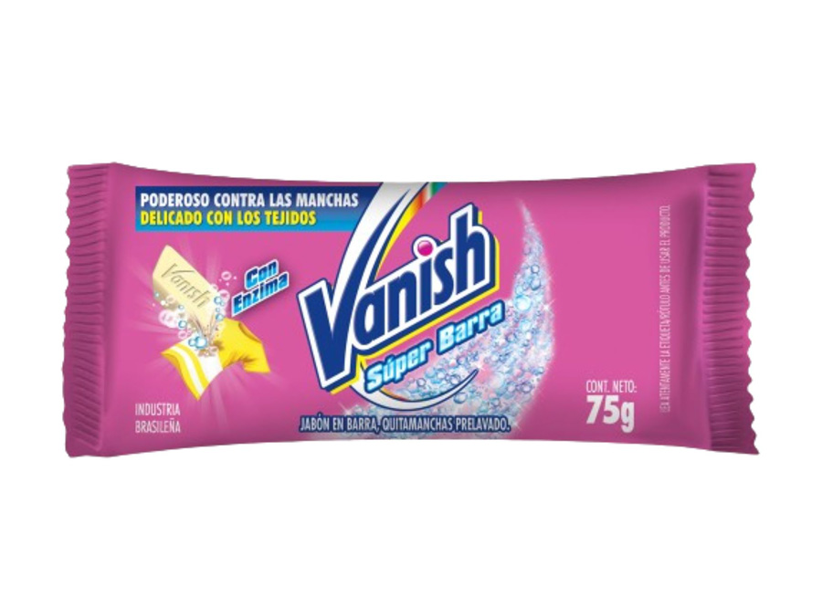  JABON BARRA ROPA VANISH 75 GR ROPA COLOR X 1 UN 