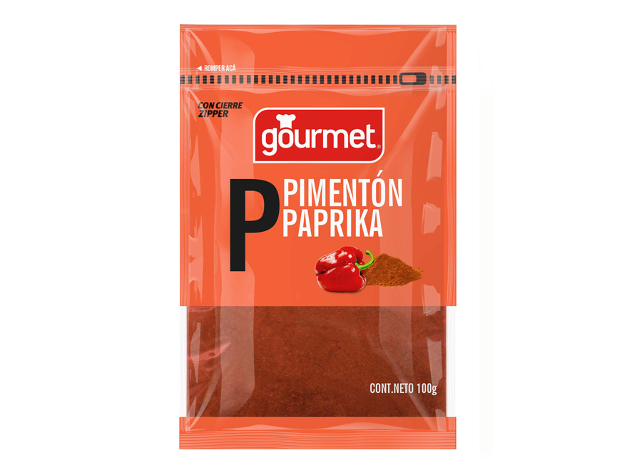  CONDIMENTO PIMENTON PAPRIKA 100 GR ( SIPPER) GOURM 