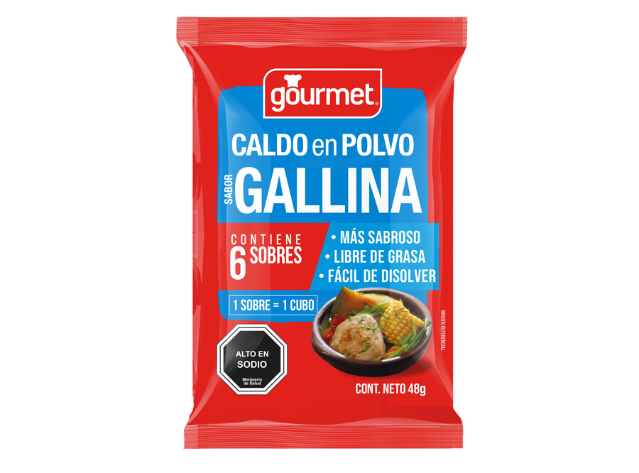  CALDO POLVO S/GALLINA 6 UN X 18 UN GOURMET 