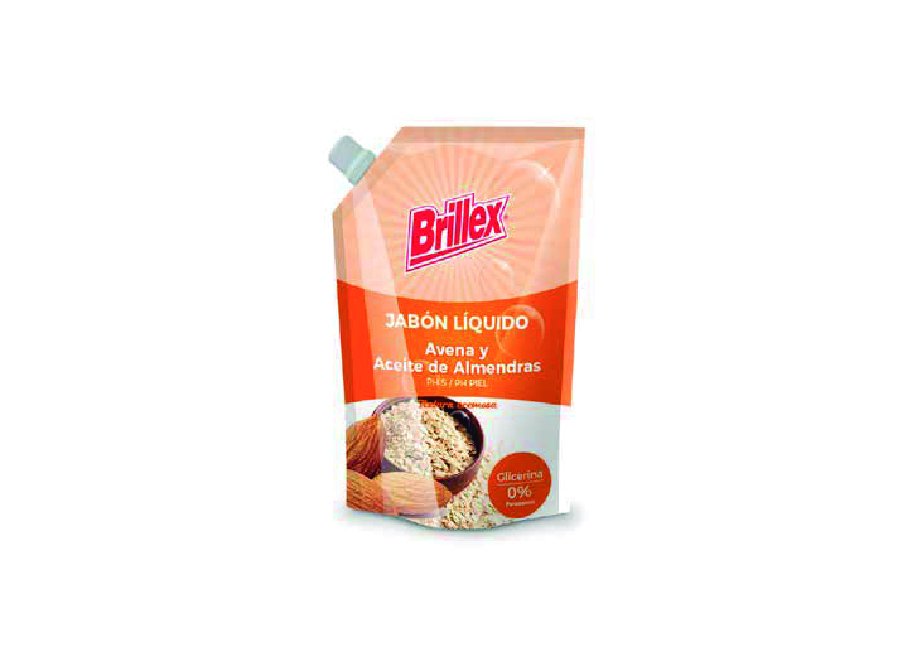  JABON LIQ. 750 ML. AVENA/ACEITE ALMENDRAS BRILLEX 