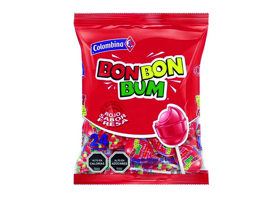  CHUPETE BON BON BUM FRESA X 24 UN COLOMBINA 
