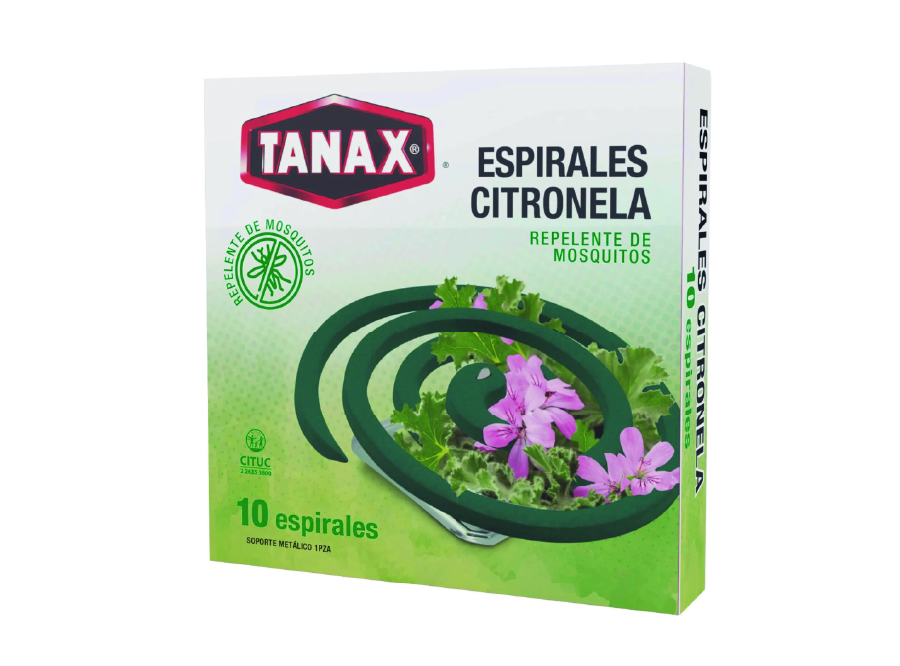  REPELENTE ESPIRAL MOZQUITOS TANAX DP 10UN CITRONEL 