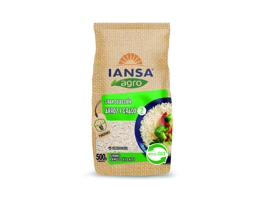  ARROZ 500 GR LARGO FINO IANSA BOLSA 