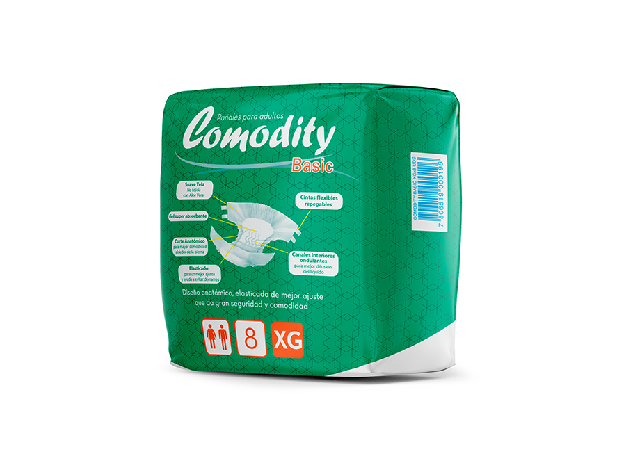  PANAL ADULTO X  8 UN COMODITY BASIC EXTRA GRANDE 