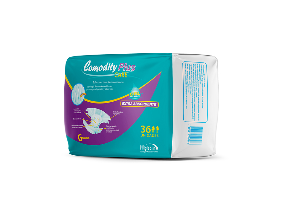  PANAL ADULTO X 36 UN COMODITY PLUS CARE GRANDE 