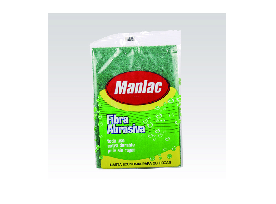  ESPONJA FIBRA ABRASIVA X 1 UN MANLAC 