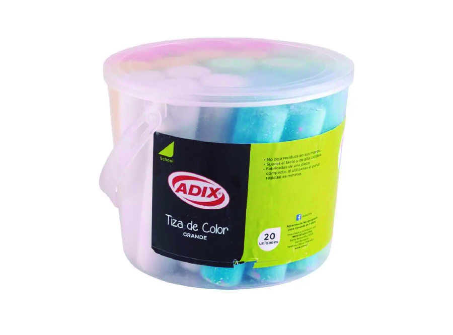  TIZA COLOR 20 UN JUMBO BALDE ADIX 