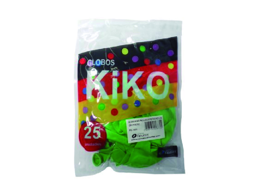  GLOBOS N.  9 PASTEL X 25 UN VERDE KIKO 
